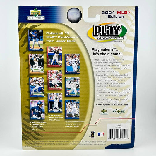 Baseball trading card pack featuring 10 Playmakers from Upper Deck's 2001 MLB Edition.