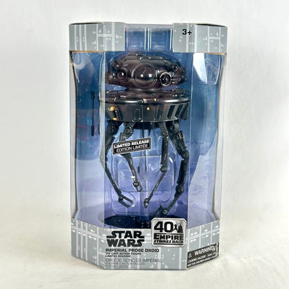 Star Wars The Empire Strikes Back 40th Anniversary Imperial Probe Droid limited release edition scale figure in its original packaging.