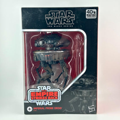 Star Wars The Black Series Imperial Probe Droid action figure in its original window box packaging.