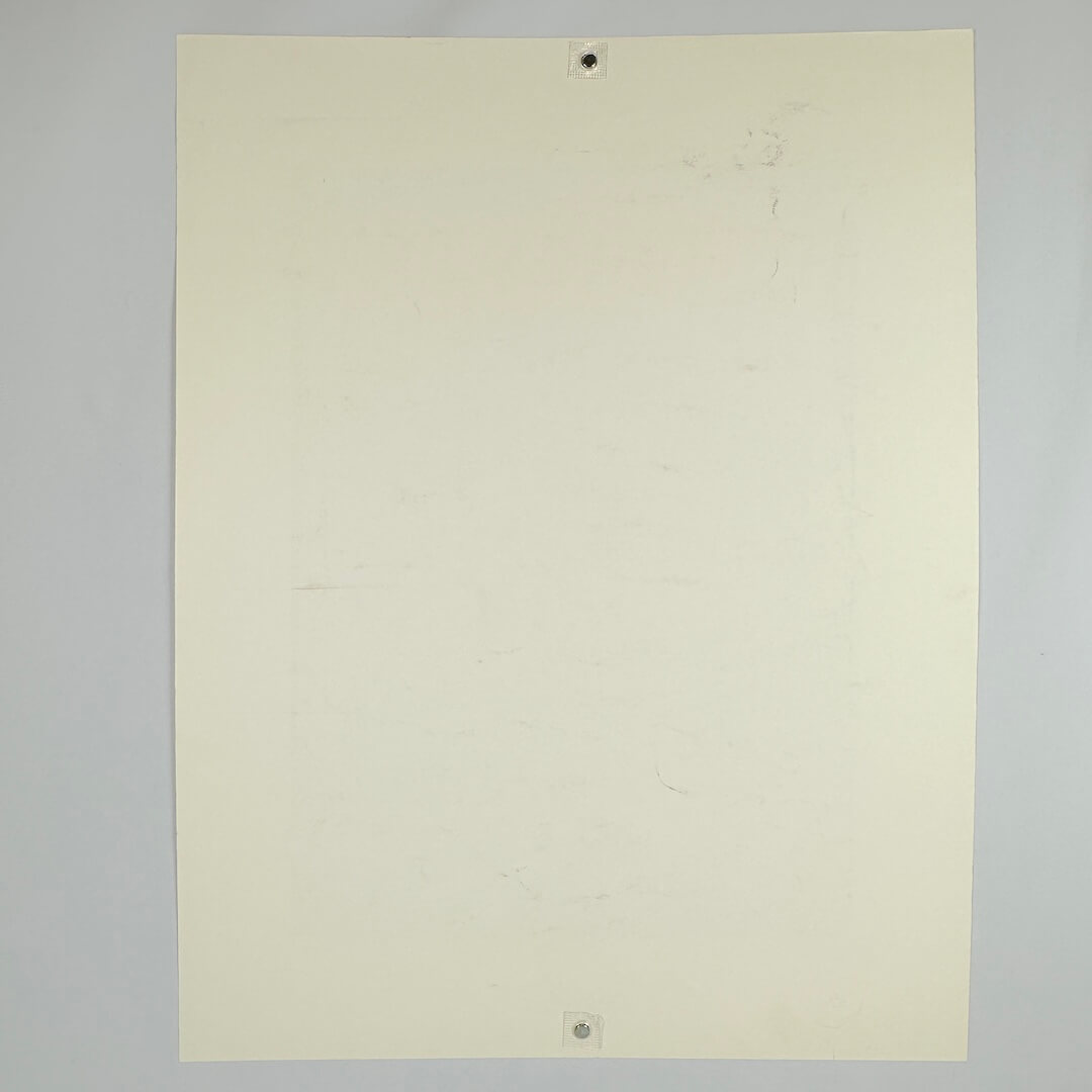 Backside of poster showing no obvious damage. 
