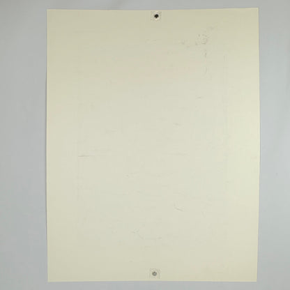 Backside of poster showing no obvious damage. 