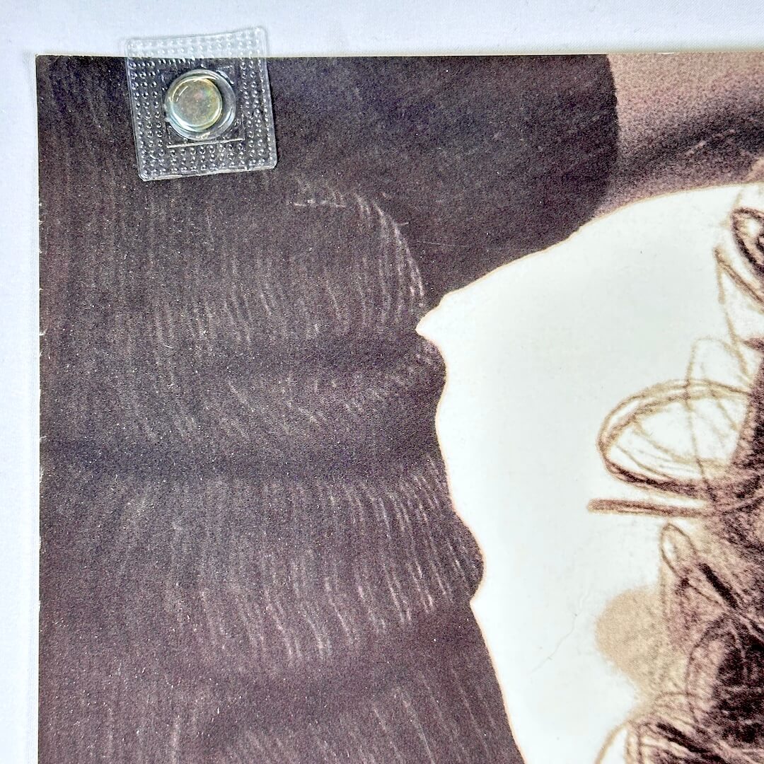 Top left corner of poster with good edges and corner.