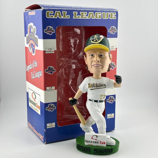 Baseball bobblehead figure with packaging labeled 'Cal League' on a white background