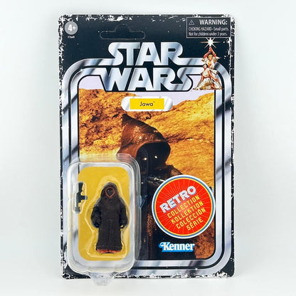 Retro Collection Jawa action figure in original blister packaging with vintage-style card back. 