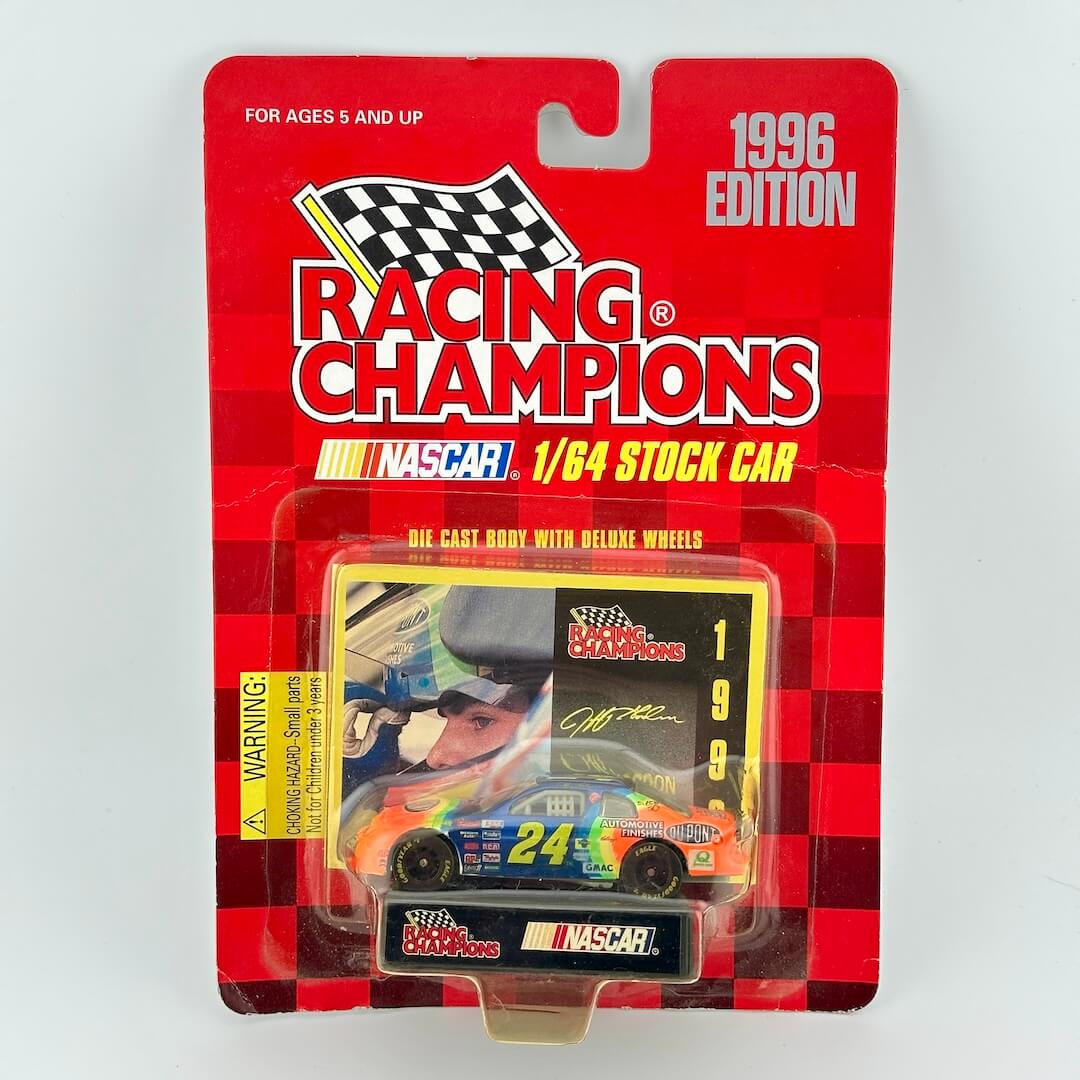 Racing Champions 1996 NASCAR die-cast car in packaging on a white background