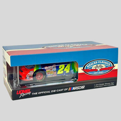 NASCAR die-cast car in packaging with visible branding