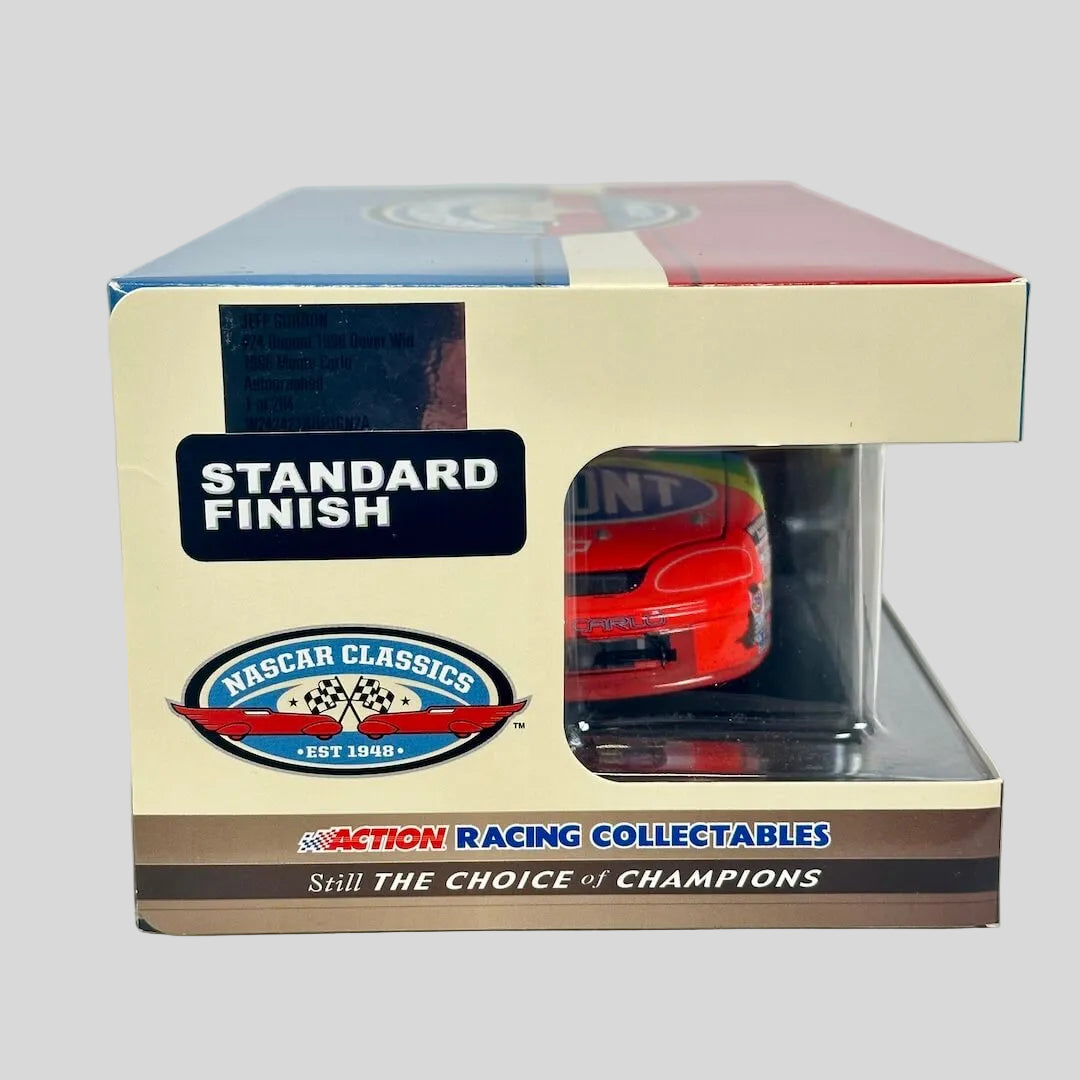 Model car in a display box with Action Racing Collectibles branding