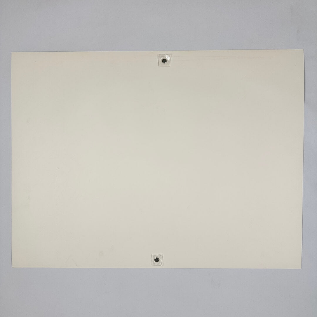 Backside of poster showing no damage to face, edges or corner. 