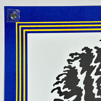 Top left corner of poster with crisp corner and clean edges, in mint condition. 