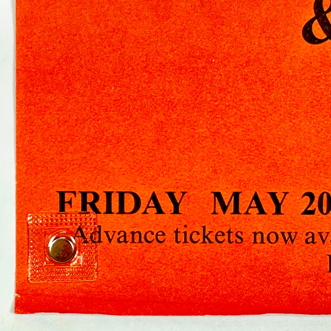 Bottom left corner of poster with some wear to corner and bottom edge. 