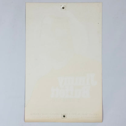 Backside of white poster with no visible damage. 