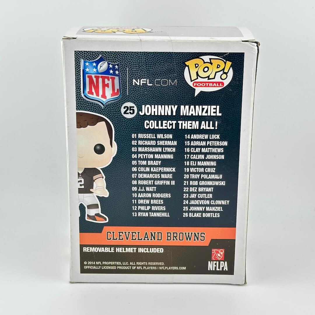 Funko Pop! vinyl figure packaging with NFL branding on a white background