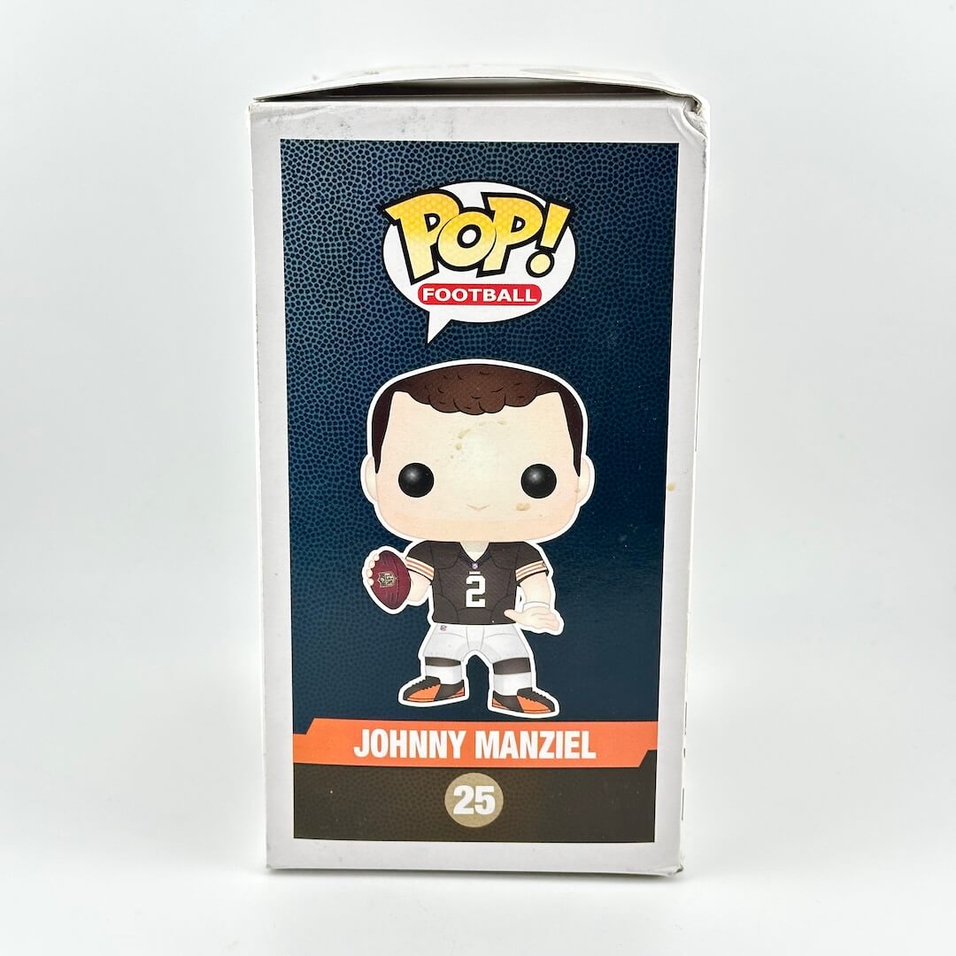 Funko Pop! Football Johnny Manziel figure packaging on a white background