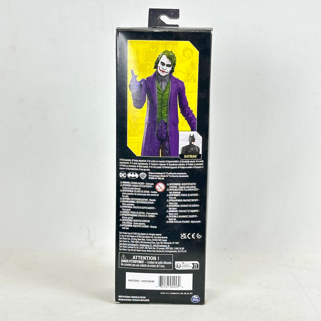 Action figure packaging with character illustration on a white background