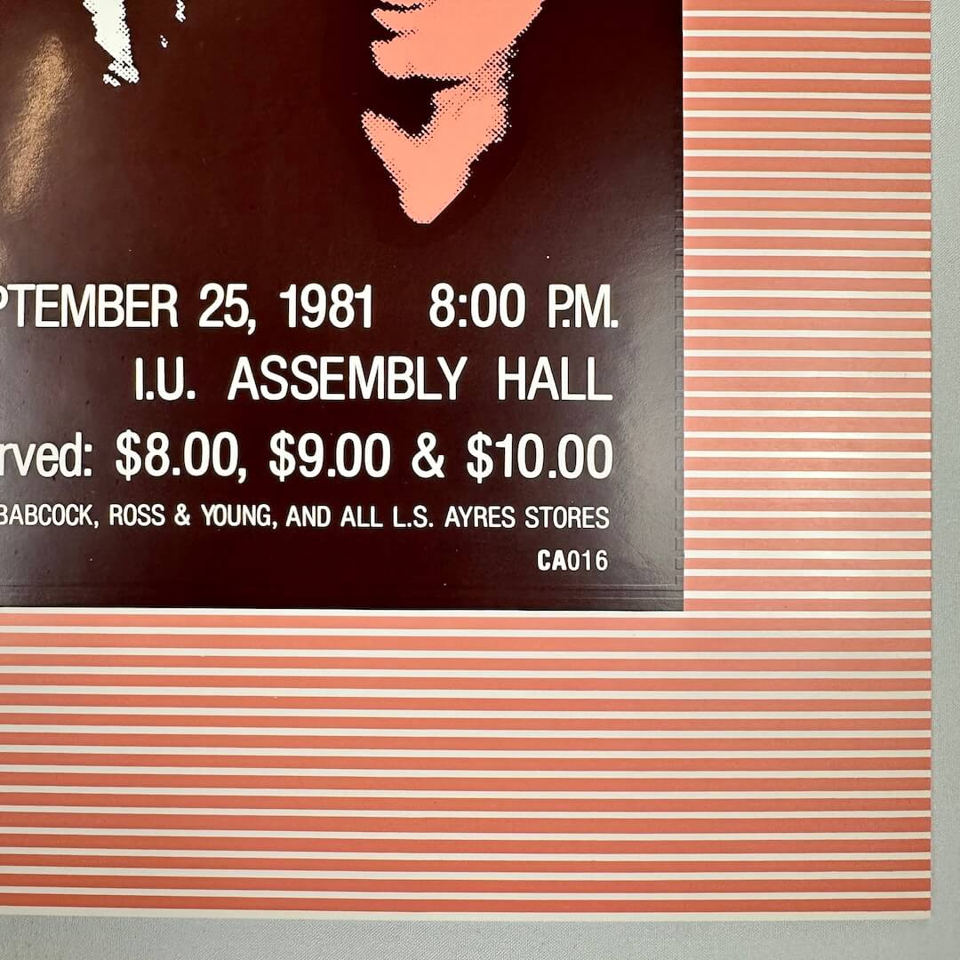 Bottom right corner of poster in near mint condition. 