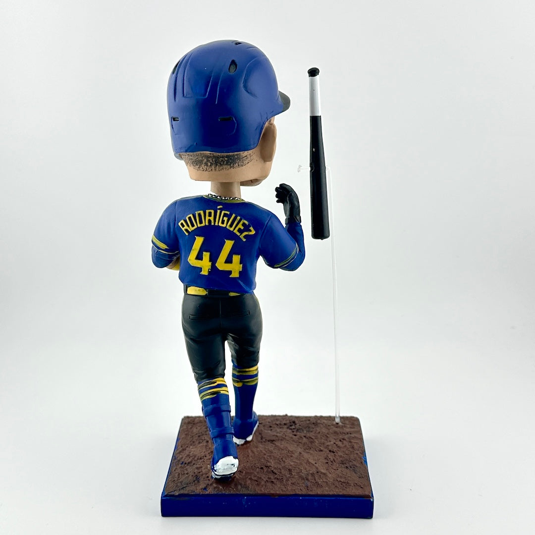 Baseball bobblehead figure in blue uniform with 'Rodriguez' and number '44' on a white background