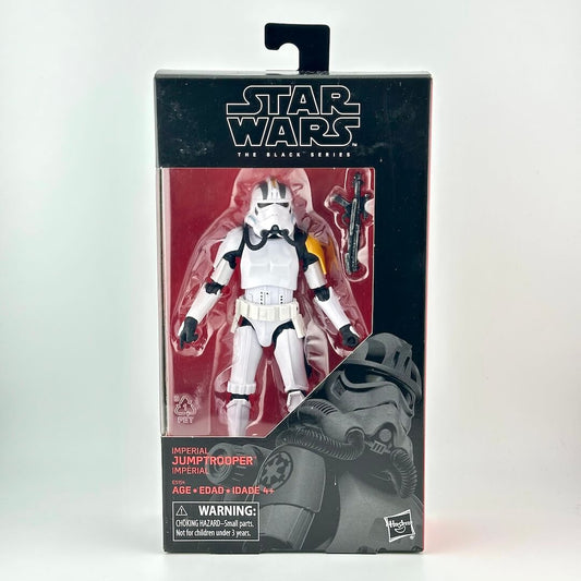 Star Wars action figure in original window packaging with figure in all white armor with accessories. 