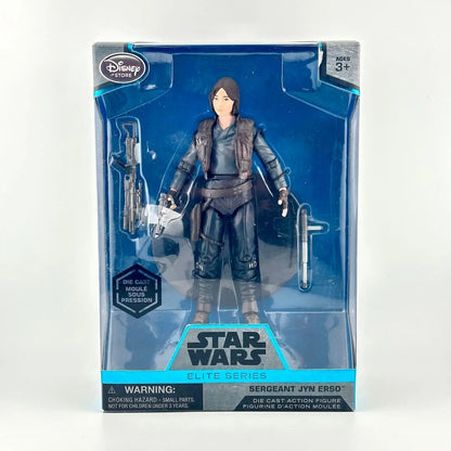 Disney Star Wars Elite Series Sergeant Jyn Erso action figure in its original window box packaging.