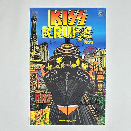 Kiss Kruise poster with colorful design and text on a white background