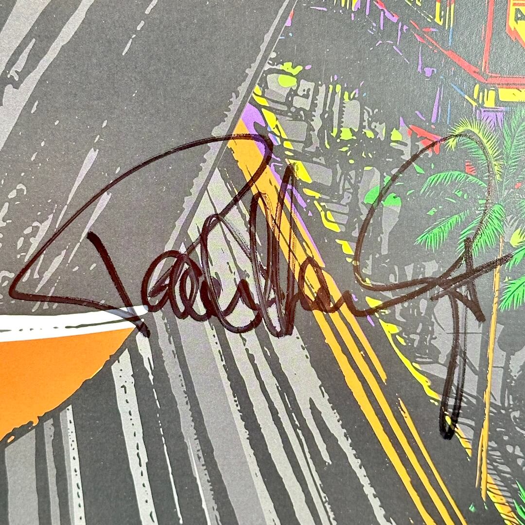 Close-up of Paul Stanley's signature. 