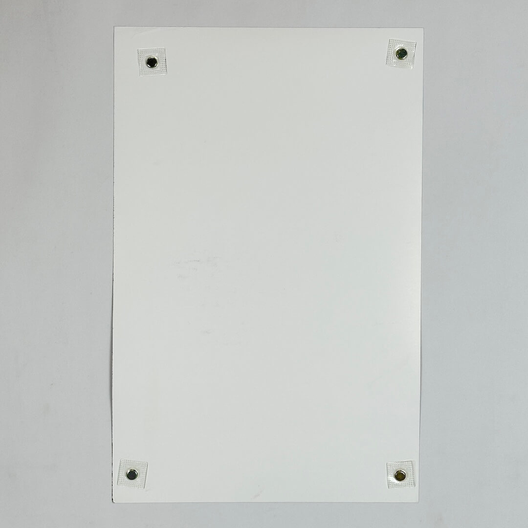 Backside of poster to show placement of soft crease/roll point. 