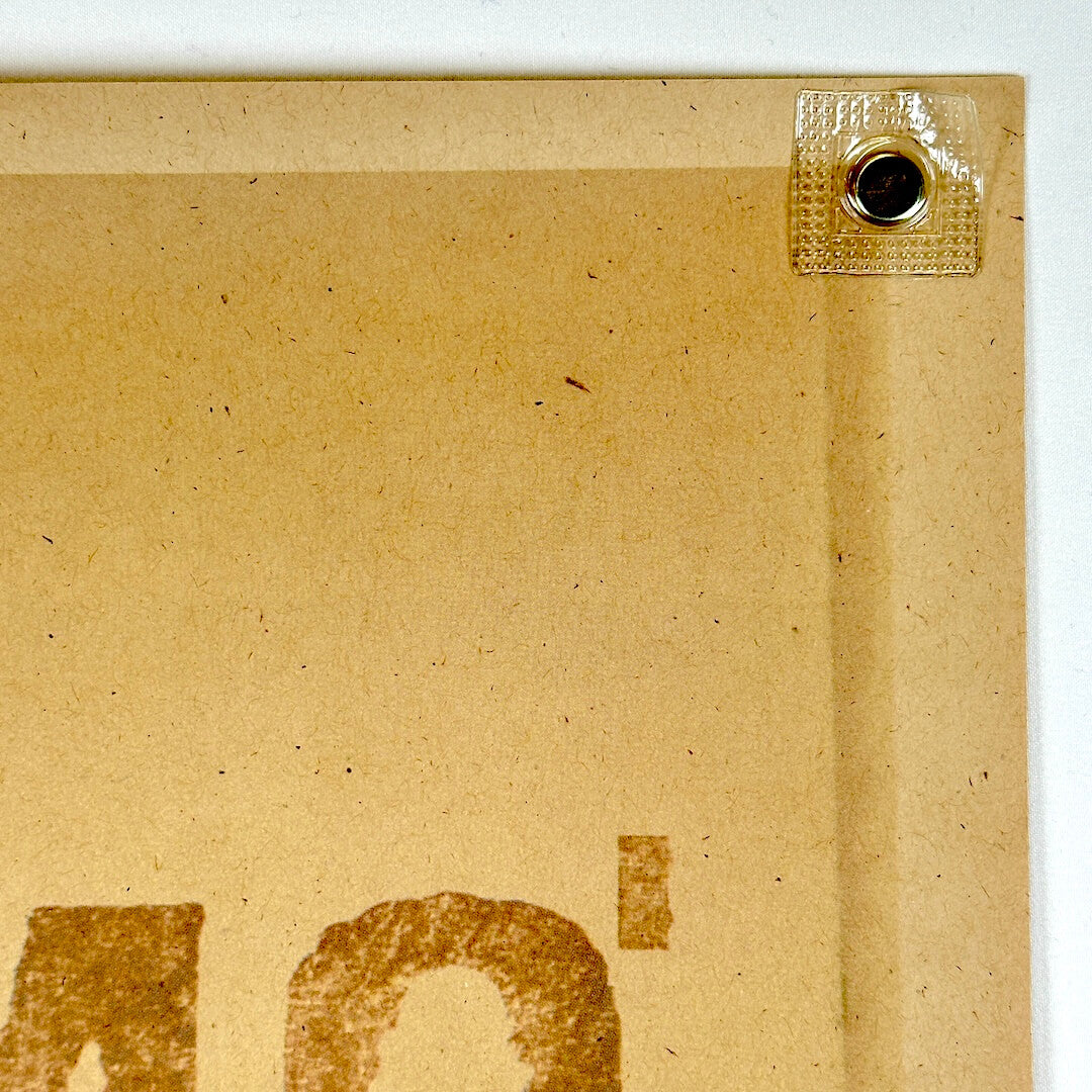 Top right corner of poster with good edges and corner.