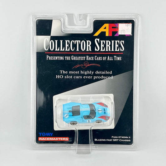 Model car in packaging with 'Collector Series' label on a gray background