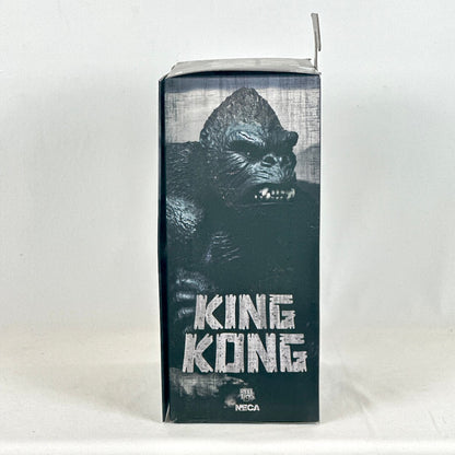 King Kong toy figure packaging with character and 'NECA' branding on a white background