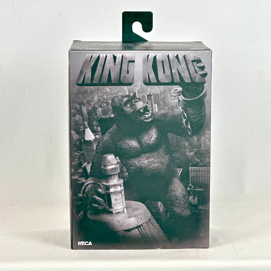 Boxed toy figure of King Kong with NECA branding on a white background