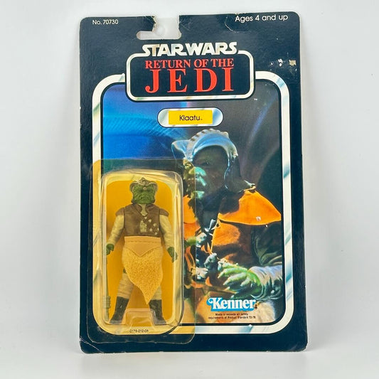 Vintage Star Wars action figure packaging featuring a character from 'Return of the Jedi' on a white background.