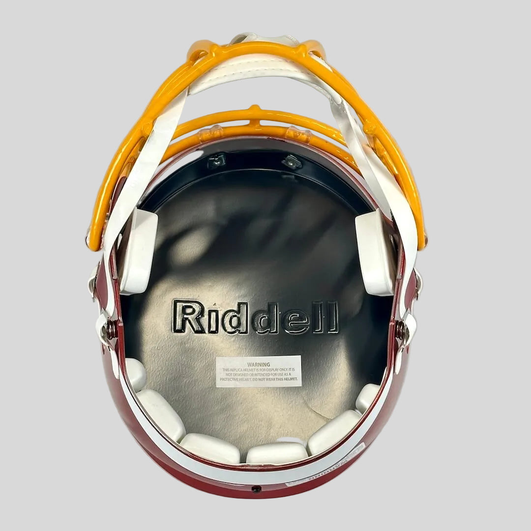 View on inside of helmet to show that its a replica. 