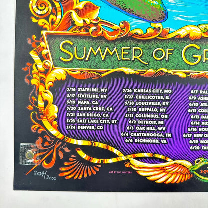 Bottom left corner featuring poster number, 2037/3000. 