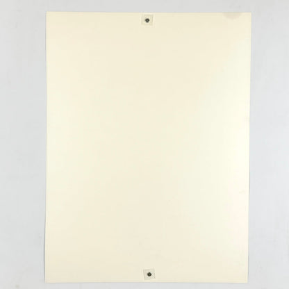 Backside of poster to show stain placement and lack of other damage. 