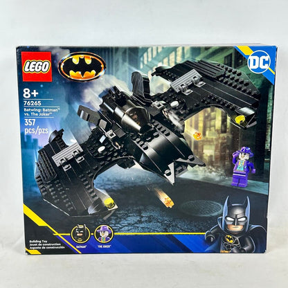 LEGO Batman set packaging with Batmobile and Joker figure on a dark background