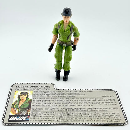 G.I. Joe action figure with character card on a white background