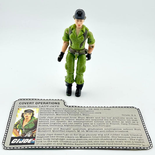 G.I. Joe action figure with character card on a white background