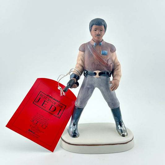 Star Wars figurine with red tag with 'Return of the Jedi' on a white background