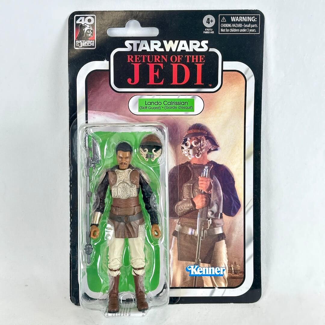 Star Wars Return of the Jedi Lando Calrissian action figure in its original Kenner blister packaging.