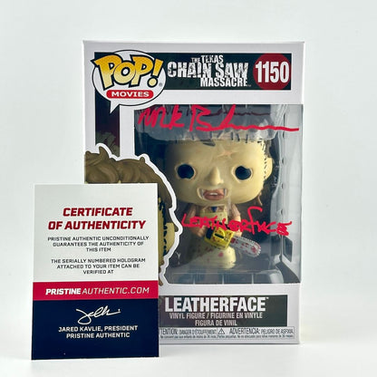 Funko Pop! Vinyl figure packaging of Leatherface from The Texas Chainsaw Massacre against white background.