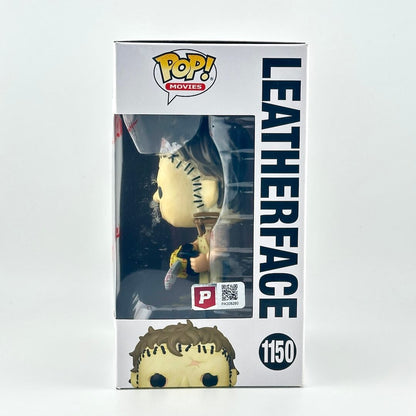 Funko Pop! Vinyl figure packaging of Leatherface from The Texas Chainsaw Massacre against white background.