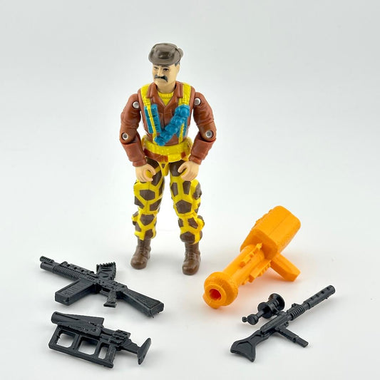 Toy figure with accessories on a white background
