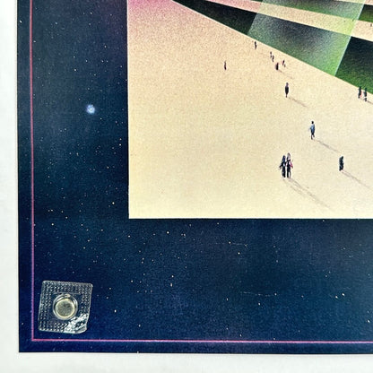 Bottom left corner of poster with no visible damage. 