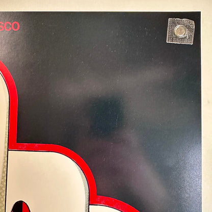 Top right corner of poster with crisp corner and clean edges, in mint condition. 