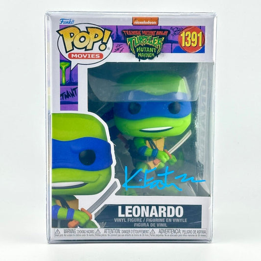 Funko Pop! Leonardo figure packaging from Teenage Mutant Ninja Turtles on a white background