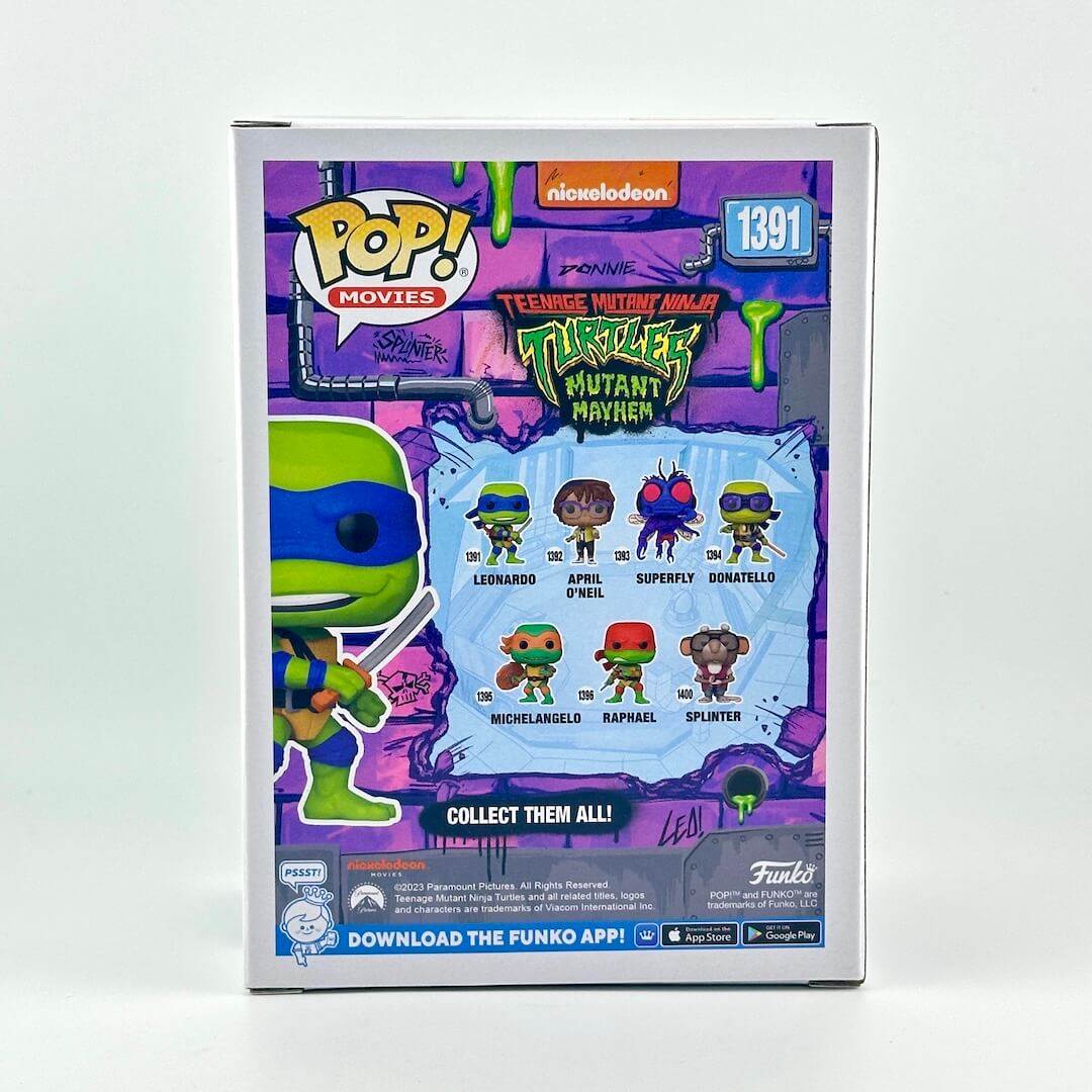 Funko Pop! Teenage Mutant Ninja Turtles packaging on a white background