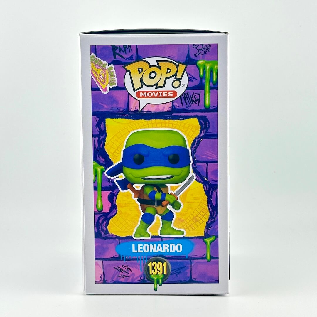Pop! Movies Leonardo figure packaging with colorful design