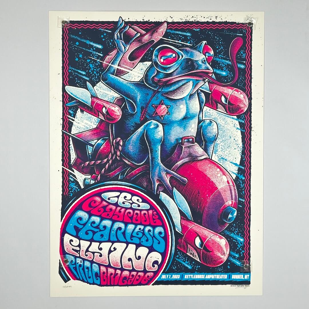 Les Claypool's Fearless Flying Frog Brigade - 2023 - Bonner, MT - Poster by Twin Home Prints