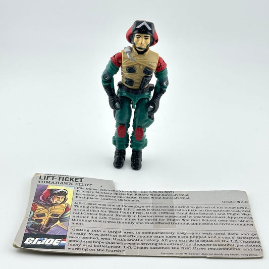 G.I. Joe action figure with character card on a white background