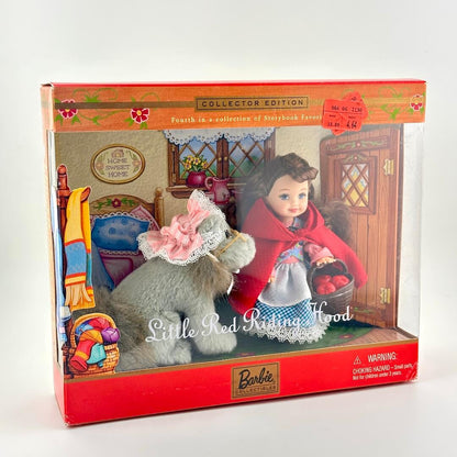 Barbie doll packaging for 'Little Red Riding Hood' collector edition on a white background