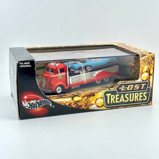 Hot Wheels 100th Anniversary Lost Treasures die-cast toy truck in its original window box packaging.
